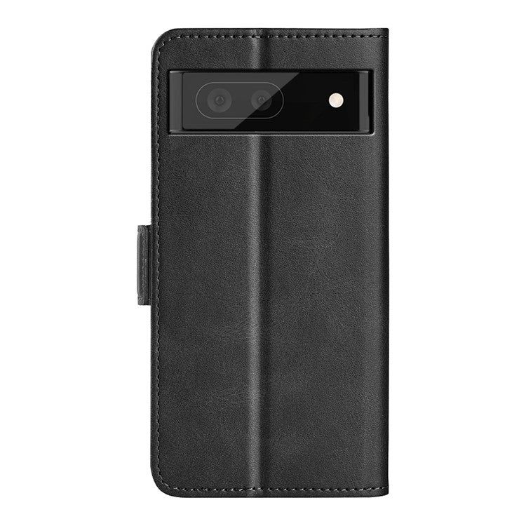 For Google Pixel 7 Pro 5G Magnetic Anti-fall Textured PU Leather Phone Case Adjustable Stand Wallet Cell Phone Cover - Black