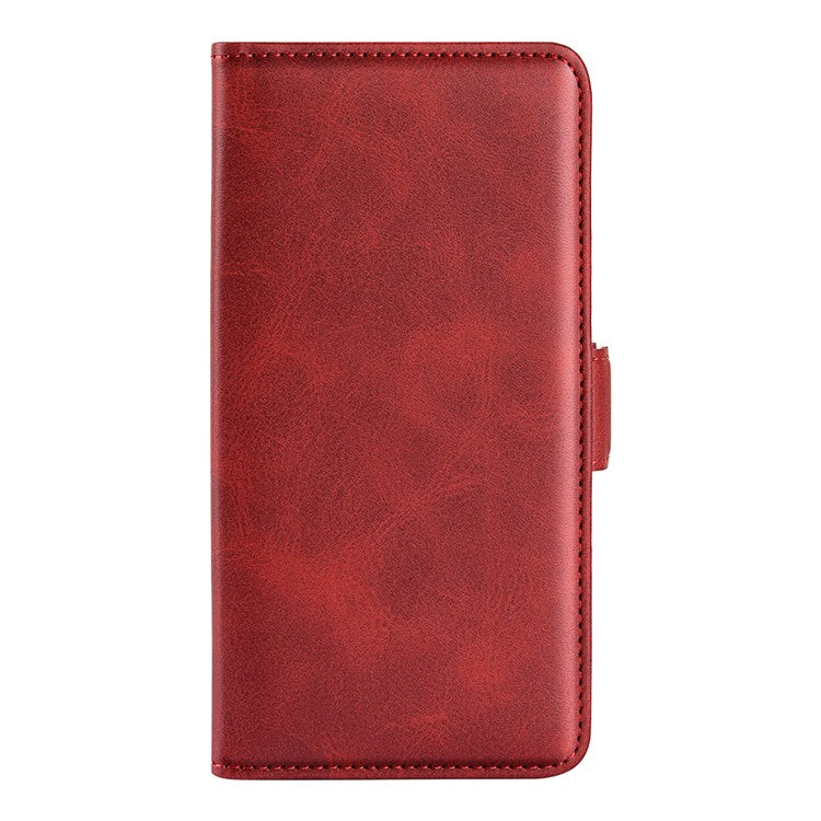 For Google Pixel 7 Pro 5G Magnetic Anti-fall Textured PU Leather Phone Case Adjustable Stand Wallet Cell Phone Cover - Red