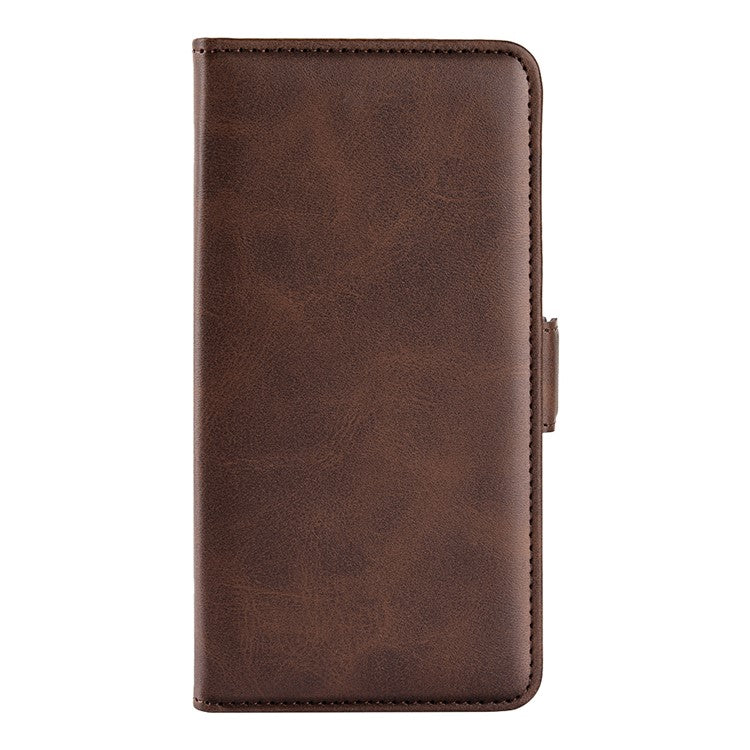 For Google Pixel 7 Pro 5G Magnetic Anti-fall Textured PU Leather Phone Case Adjustable Stand Wallet Cell Phone Cover - Brown