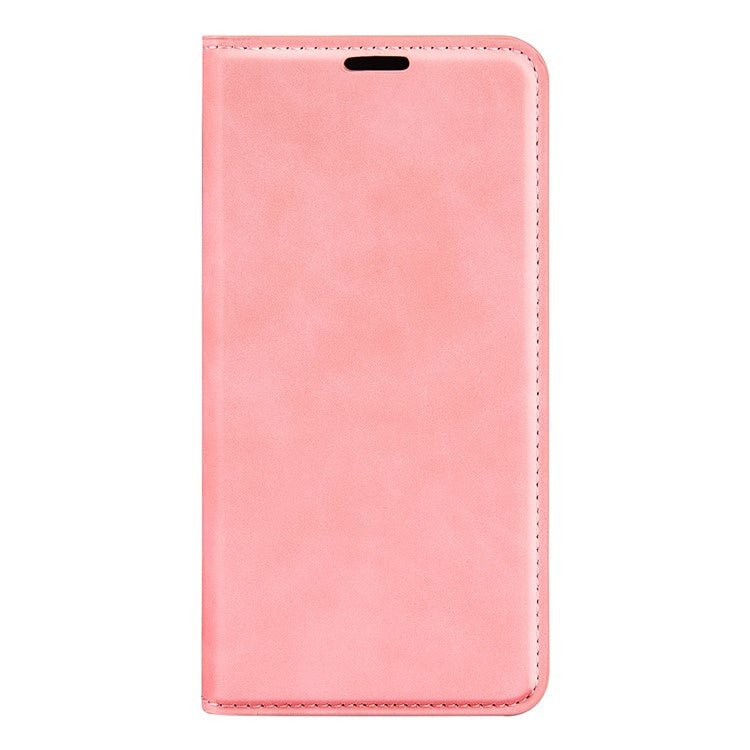 Skin-touch Feeling Leather Cover for Google Pixel 7 Pro 5G Stand Drop-proof Magnetic Auto Closing Wallet Phone Case - Pink