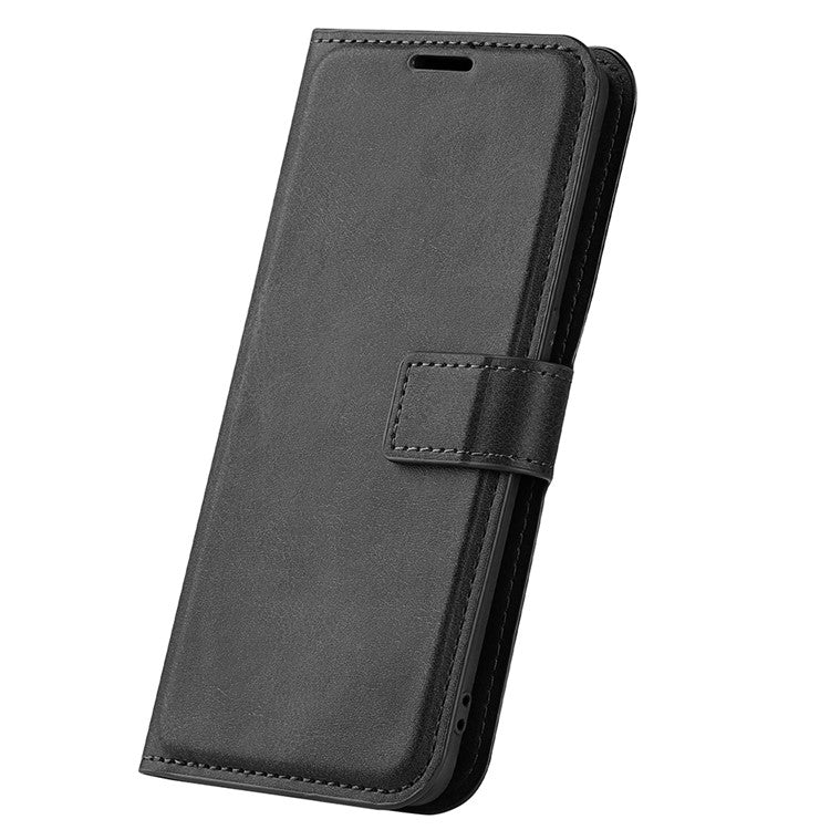 For Google Pixel 7 Pro 5G Drop-proof Textured PU Leather Wallet Phone Case Full Protection Stand Cover - Black