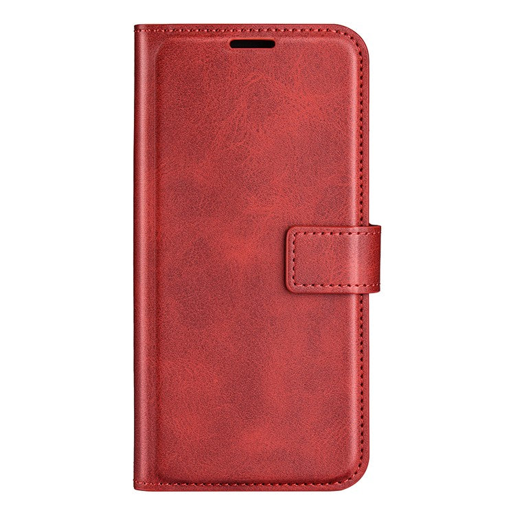 For Google Pixel 7 Pro 5G Drop-proof Textured PU Leather Wallet Phone Case Full Protection Stand Cover - Red