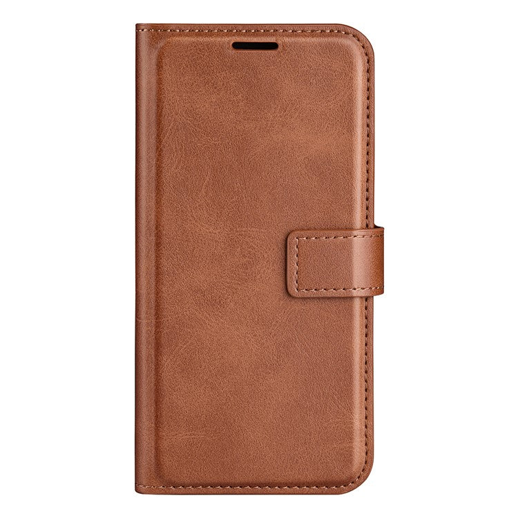 For Google Pixel 7 Pro 5G Drop-proof Textured PU Leather Wallet Phone Case Full Protection Stand Cover - Light Brown