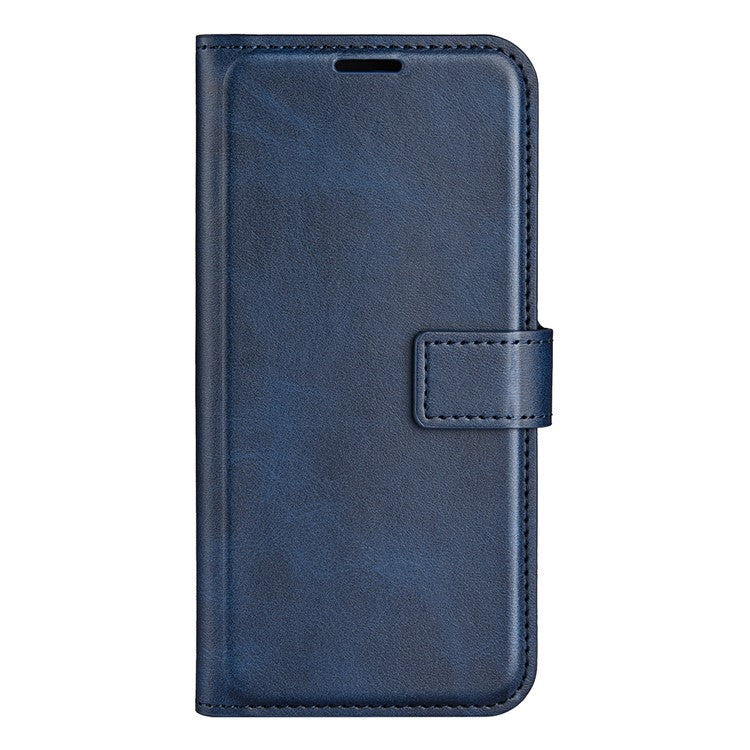 For Google Pixel 7 5G Anti-scratch Textured PU Leather Phone Case Well-protected Stand Wallet Cover - Blue