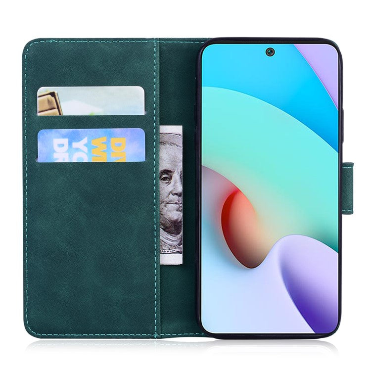 For Google Pixel 7 Pro 5G PU Leather Tiger Pattern Imprinted Wallet Phone Case with Foldable Stand - Green