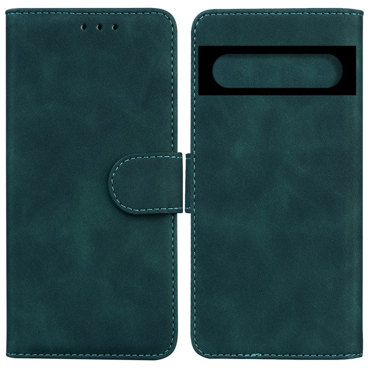 For Google Pixel 7 Pro 5G PU Leather Magnetic Flip Case TPU Shockproof Interior Shell Wallet Stand Folio Cover - Green