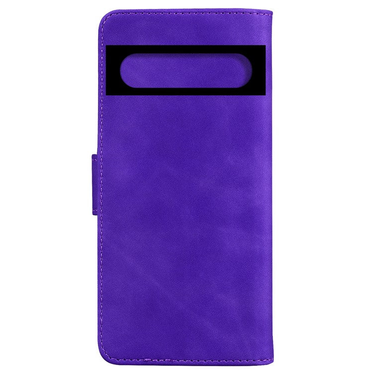 For Google Pixel 7 5G Cute Butterfly Pattern Printing PU Leather Case Wallet Sand Magnetic Closure Shockproof Flip Folio Cover - Purple