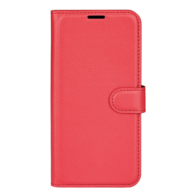 For Google Pixel 7 5G PU Leather Phone Case Wallet Stand Litchi Texture Full Protection Shell - Red