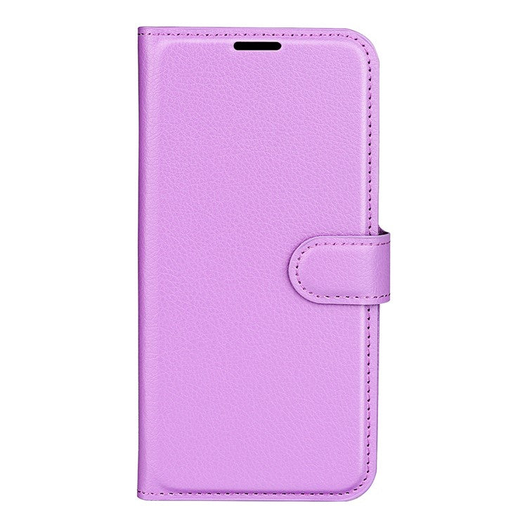 For Google Pixel 7 5G PU Leather Phone Case Wallet Stand Litchi Texture Full Protection Shell - Purple