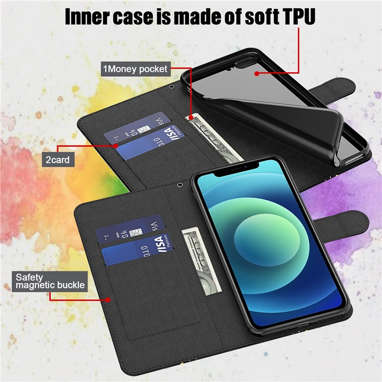 For Google Pixel 7 Pro 5G 3D Creative Pattern Printing PU Leather Case Stand Wallet Soft TPU Book Cover with Strap - Bauhinia Valley