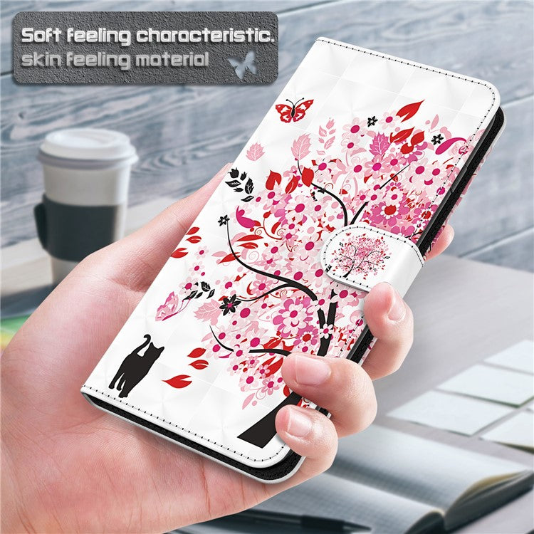 For Google Pixel 7 Pro 5G 3D Creative Pattern Printing PU Leather Case Stand Wallet Soft TPU Book Cover with Strap - Wish Tree