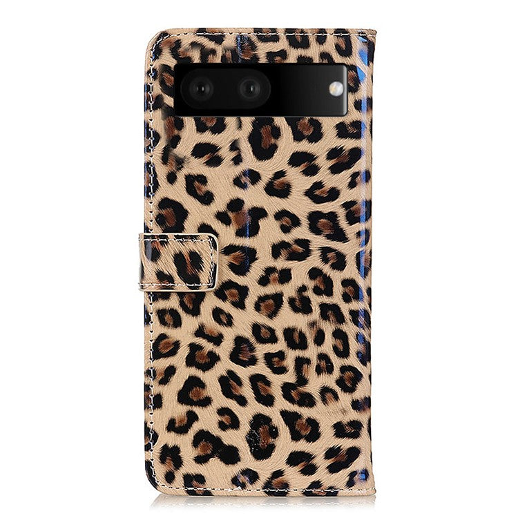 For Google Pixel 7 Leopard Pattern PU Leather Cover Wallet Stand Full Protection Magnetic Flip Case