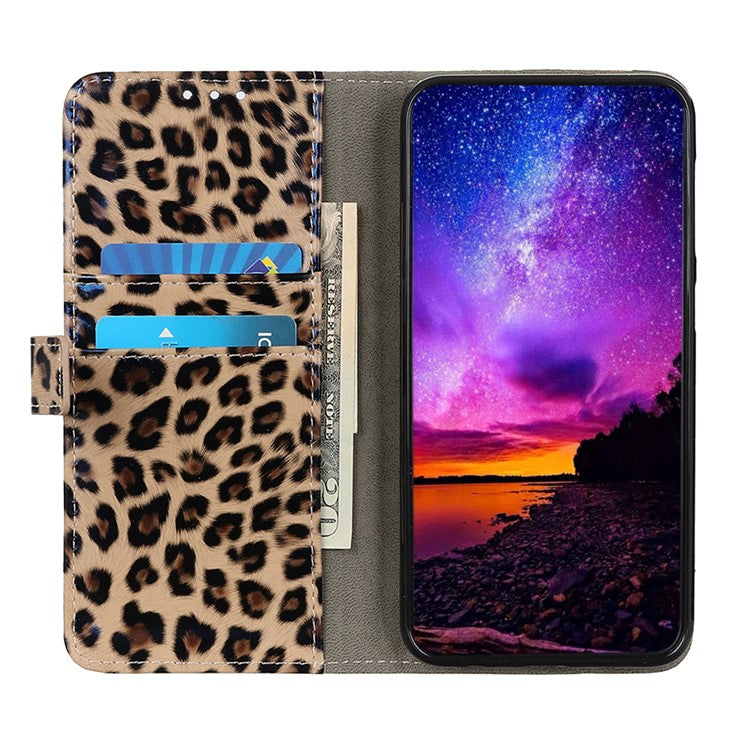 For Google Pixel 7 Leopard Pattern PU Leather Cover Wallet Stand Full Protection Magnetic Flip Case