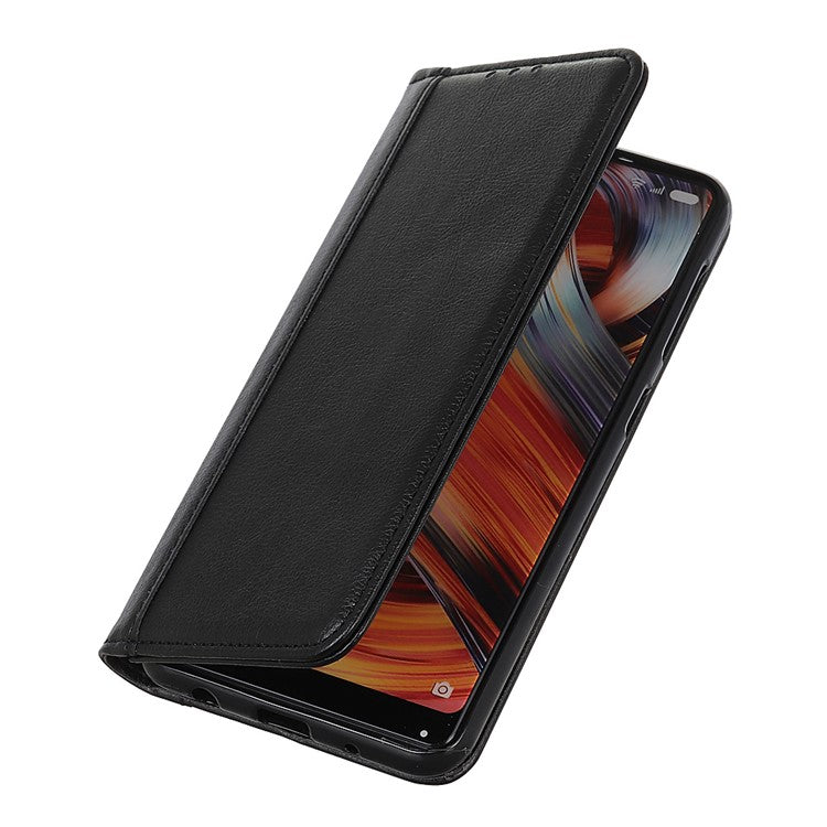 For Google Pixel 7 Pro 5G Litchi Texture Magnetic Auto-absorbed Phone Case Split Leather Stand Wallet Cellphone Cover - Black