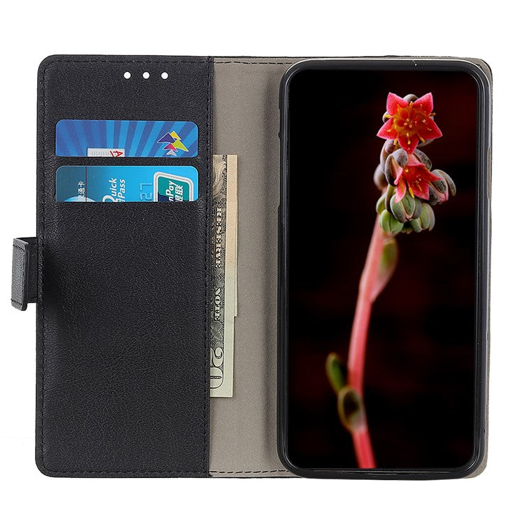 For Google Pixel 7 Pro 5G PU Leather Flip Protective Phone Case Stand Design Full Body Protection Wallet Cover - Black