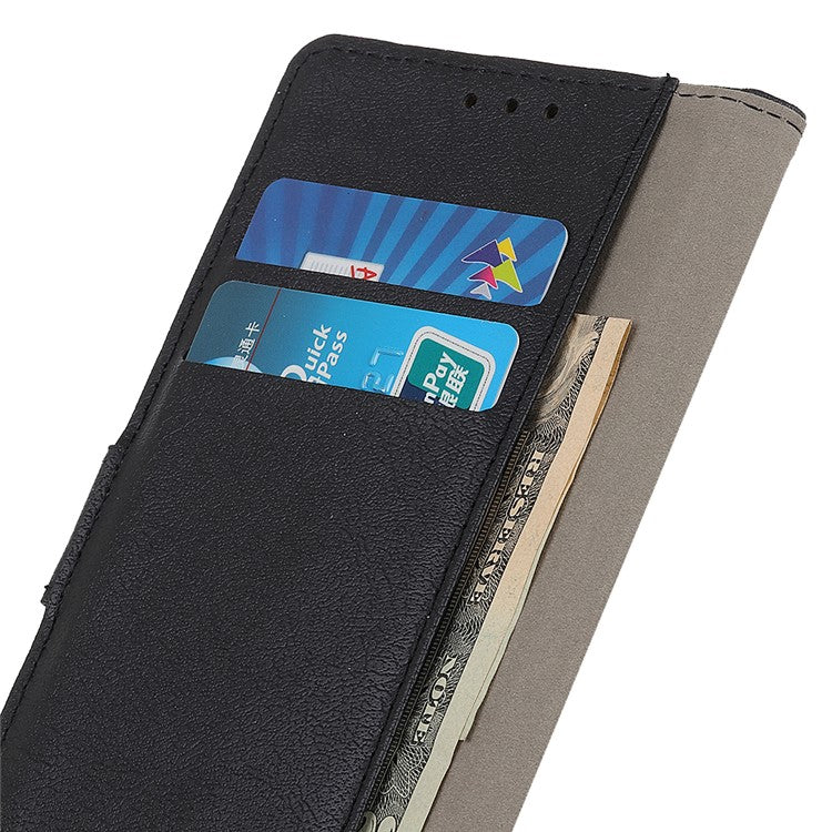 For Google Pixel 7 Pro 5G PU Leather Flip Protective Phone Case Stand Design Full Body Protection Wallet Cover - Black