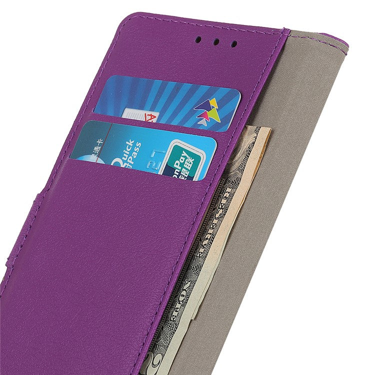 For Google Pixel 7 Pro 5G PU Leather Flip Protective Phone Case Stand Design Full Body Protection Wallet Cover - Purple