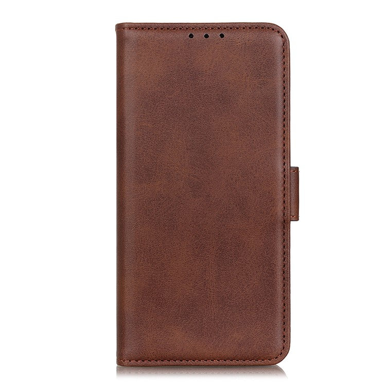 For Google Pixel 7 Textured PU Leather Case Wallet Stand Function Shockproof Soft TPU Case with Dual Magnetic Clasp - Brown