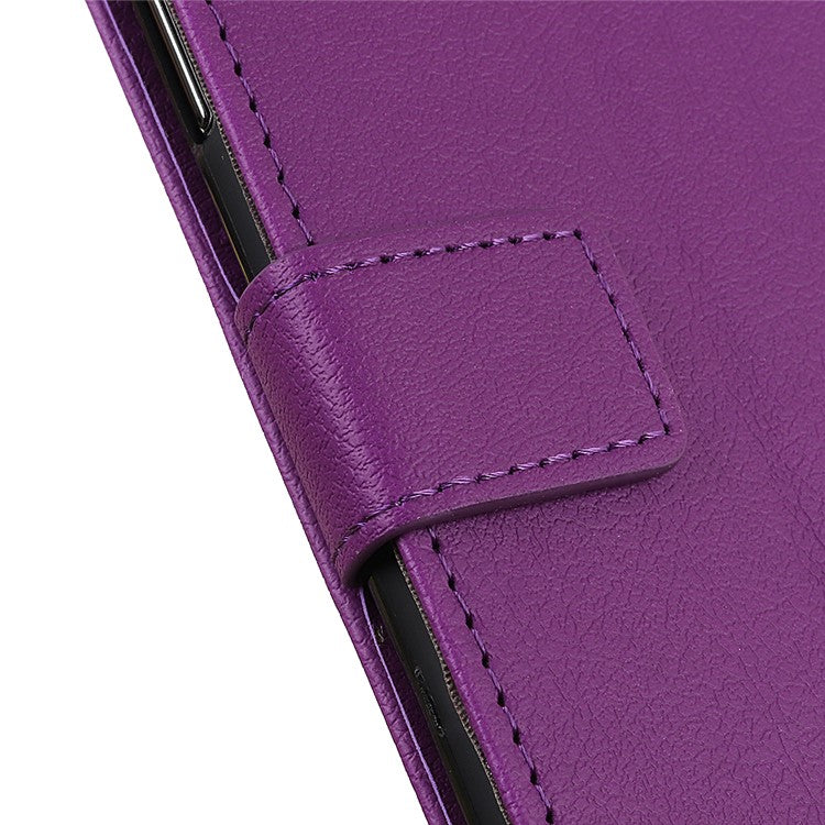 For Google Pixel 7 Wallet Flip Cover PU Leather Folio Adjustable Stand Magnetic Closure Protective Case - Purple