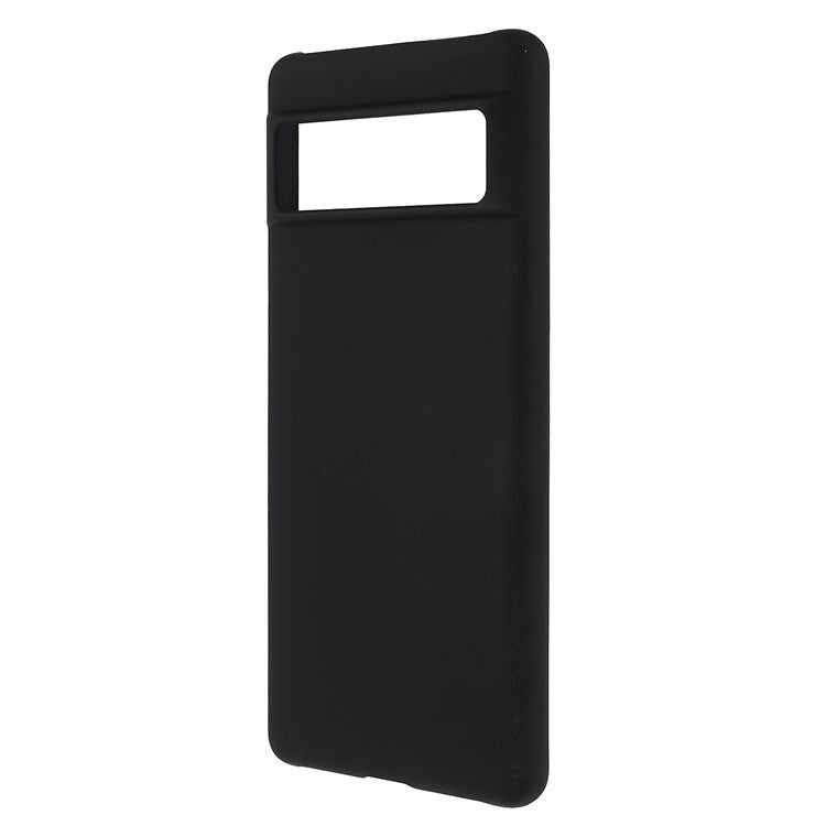 For Google Pixel 7 Phone Back Case Glossy Surface Rubberized Hard PC Anti-Scratch Protective Phone Cover - Black