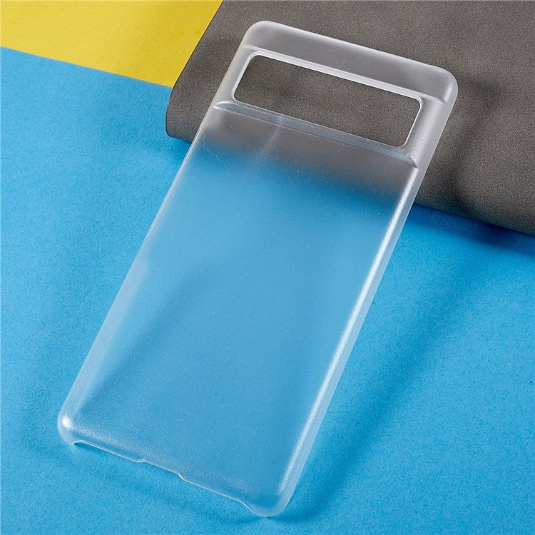 For Google Pixel 7 Phone Back Case Glossy Surface Rubberized Hard PC Anti-Scratch Protective Phone Cover - Transparent