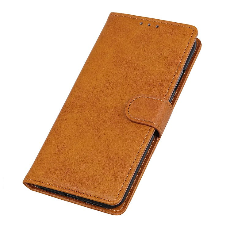 For Google Pixel 7 Pro 5G Foldable Drop-proof Stand Function Leather Wallet Case Magnetic Closing Phone Shell - Brown