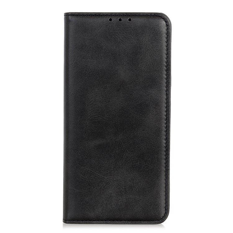 For Google Pixel 7 Pro 5G Magnetic Auto-absorbed Phone Cover Split Leather Stand Wallet Protective Case - Black