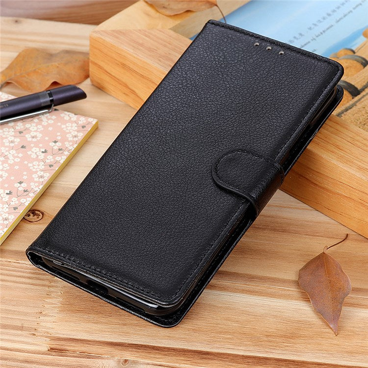 For Google Pixel 7 Pro 5G Anti-scratch Litchi Texture Case PU Leather Wallet Stand Phone Cover - Black