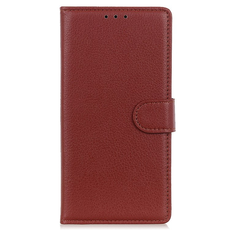 For Google Pixel 7 Pro 5G Anti-scratch Litchi Texture Case PU Leather Wallet Stand Phone Cover - Brown