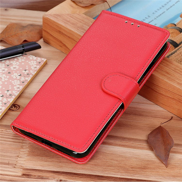 For Google Pixel 7 Pro 5G Anti-scratch Litchi Texture Case PU Leather Wallet Stand Phone Cover - Red