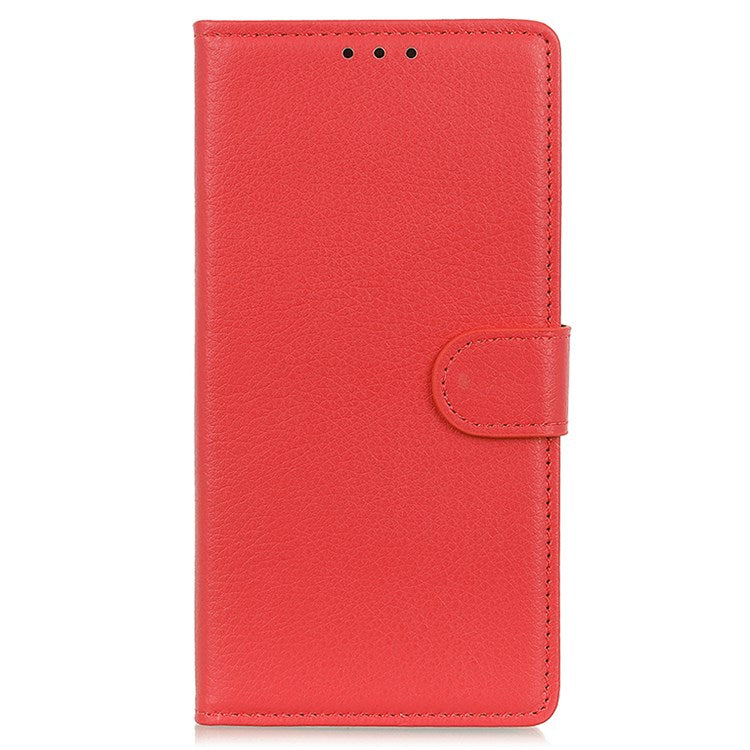 For Google Pixel 7 Pro 5G Anti-scratch Litchi Texture Case PU Leather Wallet Stand Phone Cover - Red