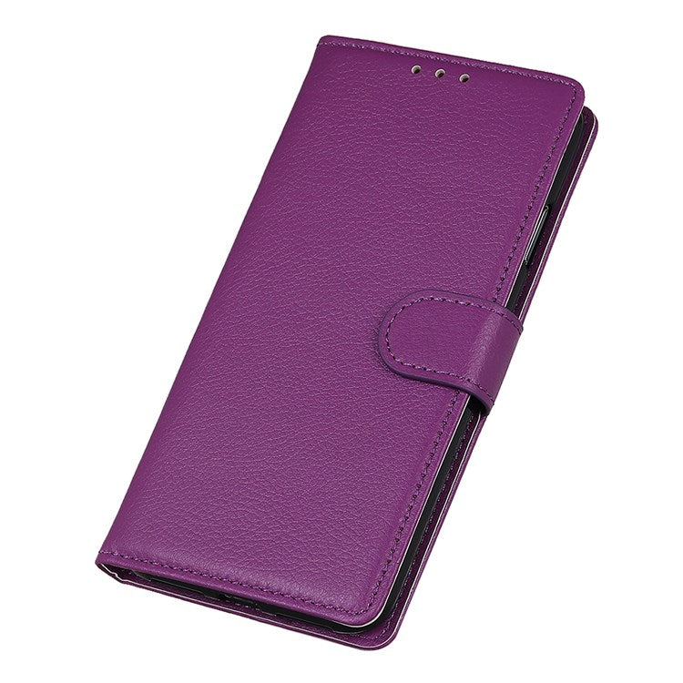 For Google Pixel 7 Pro 5G Anti-scratch Litchi Texture Case PU Leather Wallet Stand Phone Cover - Purple