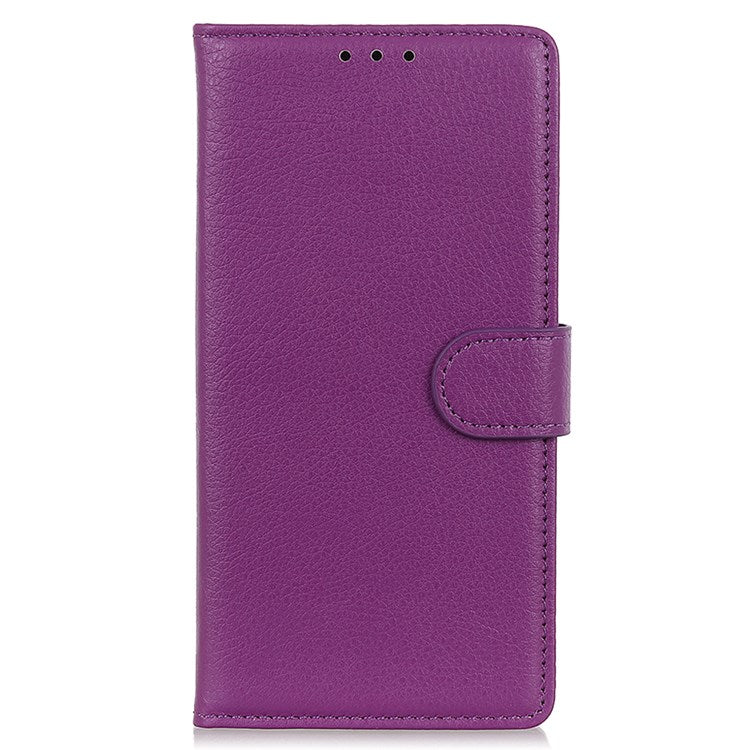 For Google Pixel 7 Pro 5G Anti-scratch Litchi Texture Case PU Leather Wallet Stand Phone Cover - Purple