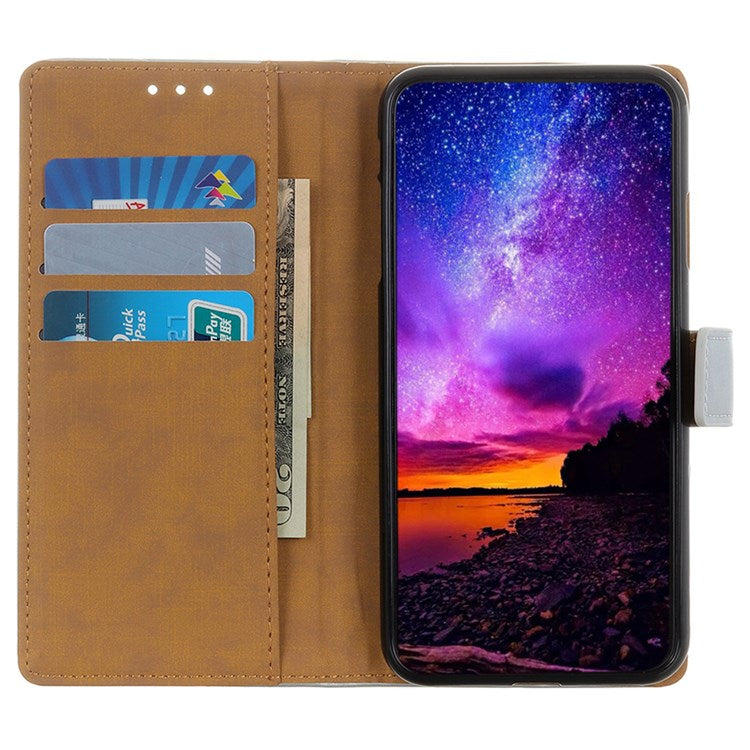 For Google Pixel 7 PU Leather Phone Cover Stand Wallet Inner TPU Flip Case - Blue