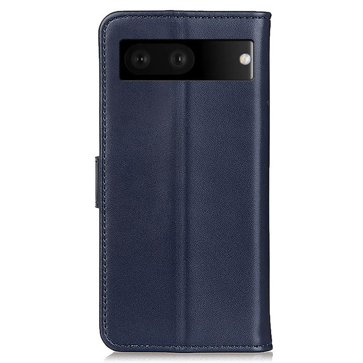 For Google Pixel 7 PU Leather Phone Cover Stand Wallet Inner TPU Flip Case - Blue