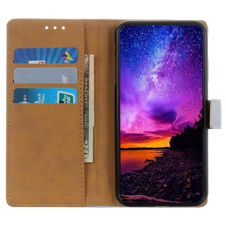 For Google Pixel 7 PU Leather Phone Cover Stand Wallet Inner TPU Flip Case - Purple