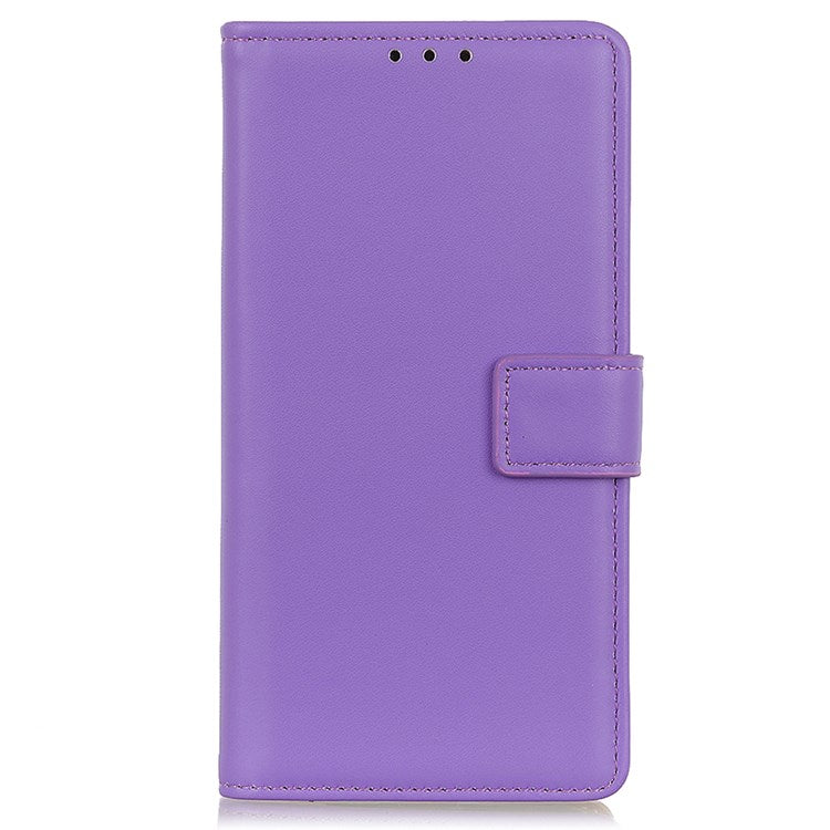 For Google Pixel 7 PU Leather Phone Cover Stand Wallet Inner TPU Flip Case - Purple