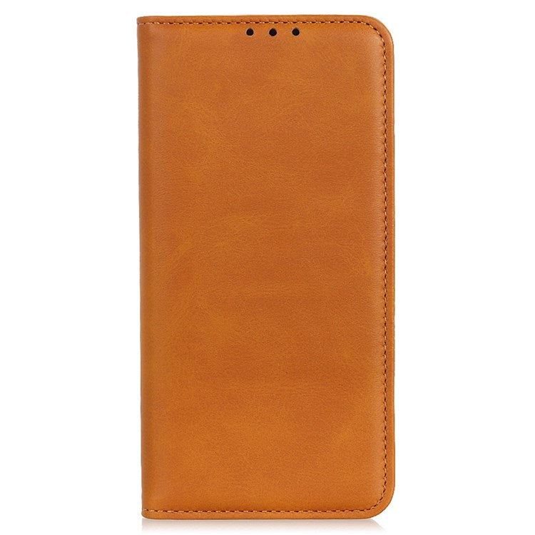 For Google Pixel 7 Split Leather Stand Phone Case Magnetic Auto-absorbed Full Protection Wallet Cover - Brown