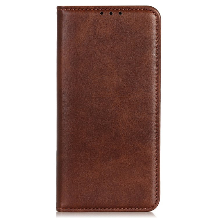 For Google Pixel 7 Split Leather Stand Phone Case Magnetic Auto-absorbed Full Protection Wallet Cover - Coffee