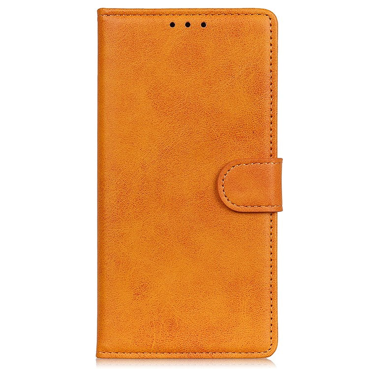 For Google Pixel 7 Foldable Stand Textured PU Leather Wallet Case Magnetic Clasp Phone Cover - Brown