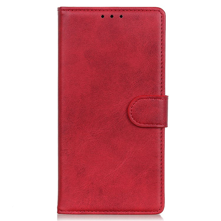 For Google Pixel 7 Foldable Stand Textured PU Leather Wallet Case Magnetic Clasp Phone Cover - Red