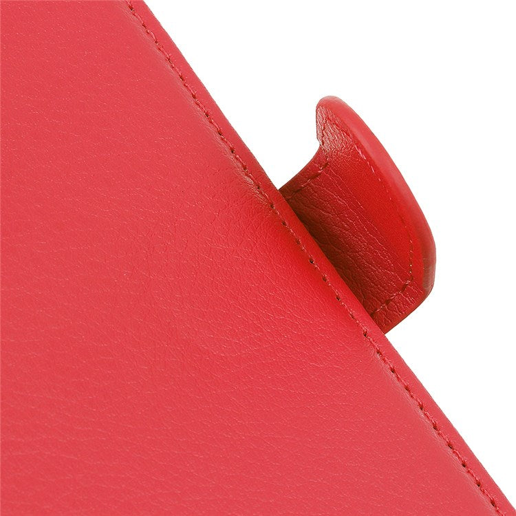 For Google Pixel 7 Litchi Texture PU Leather Folio Flip Case Wallet Viewing Stand Phone Cover - Red