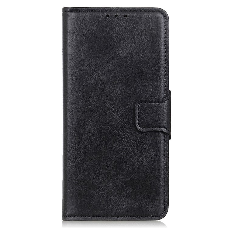 For Google Pixel 7 Pro 5G PU Leather Crazy Horse Texture Stand Wallet Cover Anti-fall Mobile Phone Flip Case - Black