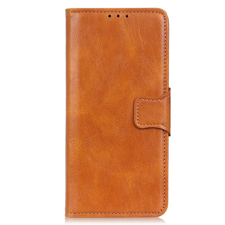 For Google Pixel 7 Pro 5G PU Leather Crazy Horse Texture Stand Wallet Cover Anti-fall Mobile Phone Flip Case - Brown