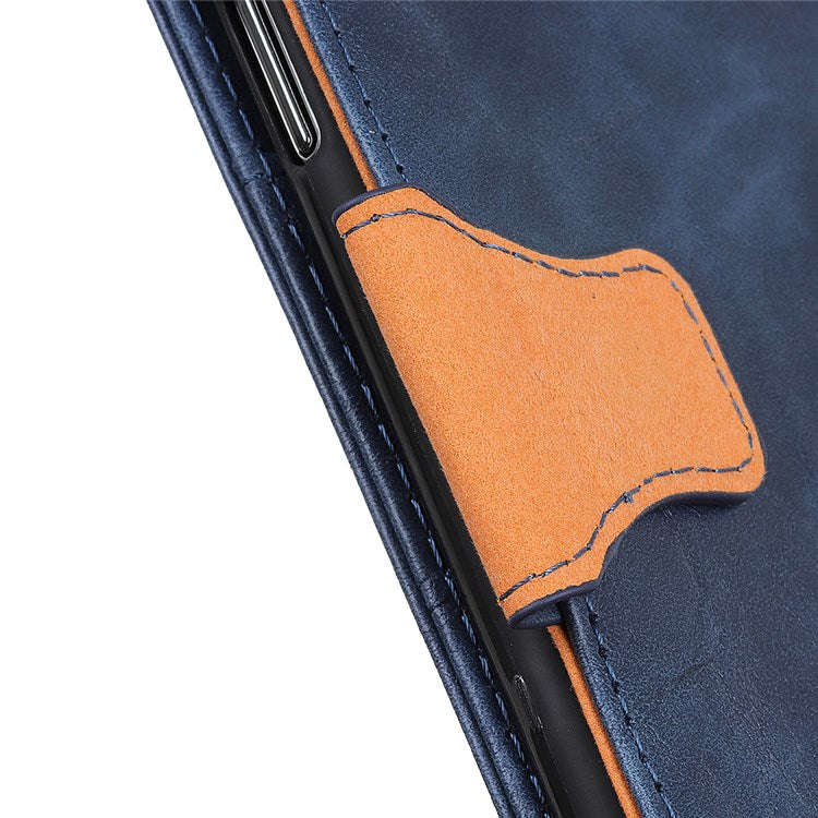 For Google Pixel 7 Pro 5G Crazy Horse Texture Split Leather Stand Case Anti-scratch Mobile Phone Wallet Cover - Blue