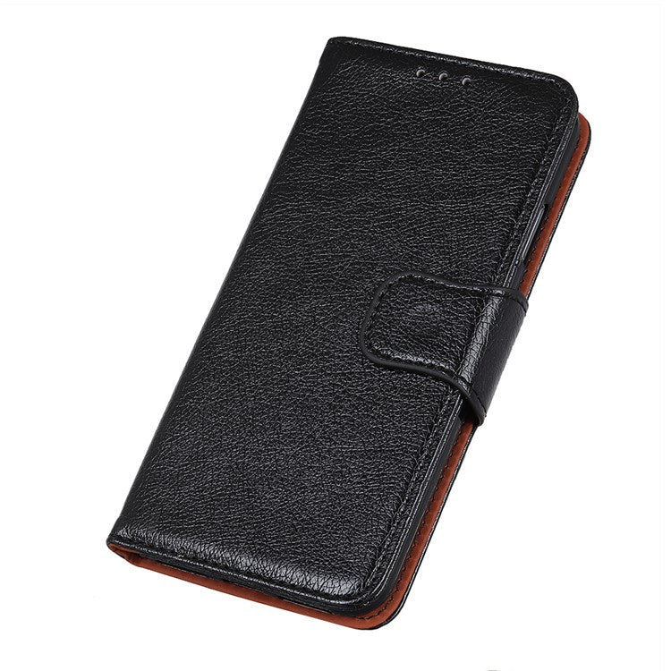 Nappa Texture Phone Case for Google Pixel 7 Pro 5G Drop-proof Split Leather Stand Wallet Cover - Black