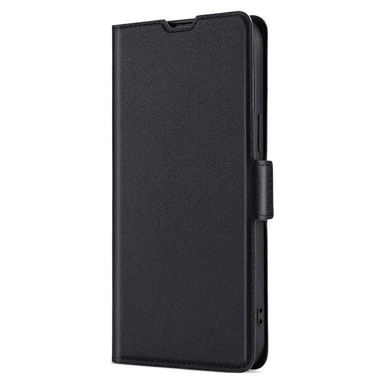 Ultra-thin PU Leather Case for Google Pixel 7 5G Drop-proof Stand Phone Cover Side Magnetic Closure Case with Card Slot - Black