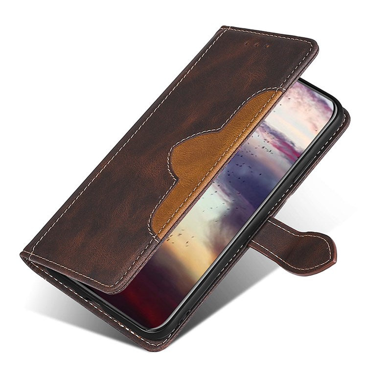 Scratch Resistant Phone Case for Google Pixel 7 5G Straw Hat Pattern PU Leather + TPU Wallet Stand Case Shell - Brown