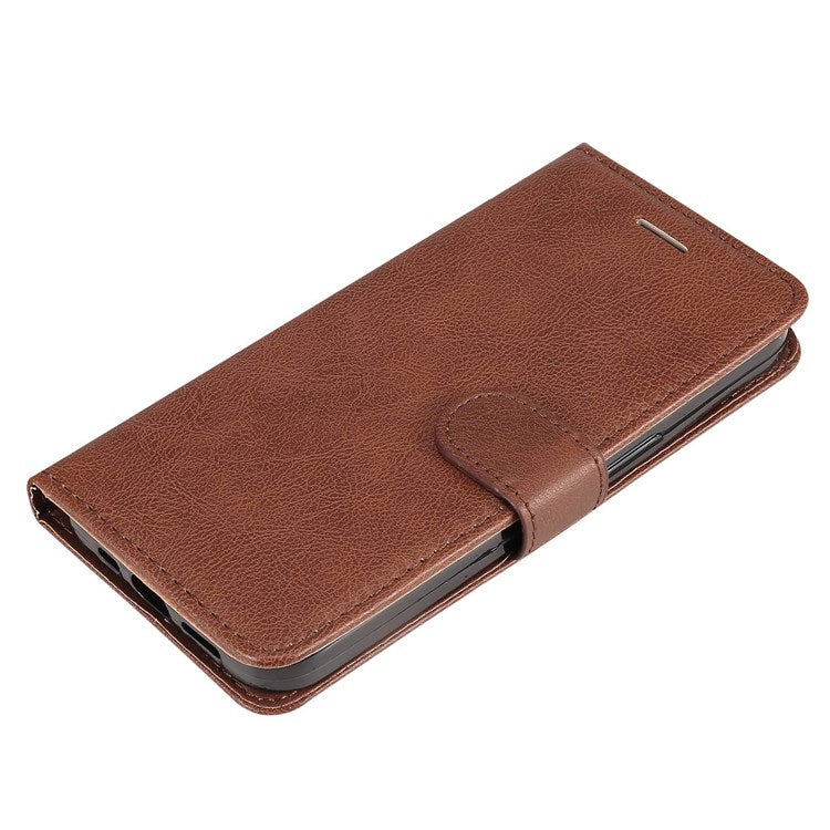 KT Leather Series-2 for Google Pixel 7 Pro 5G PU Leather Case Wallet Design Folio Stand Cover with Strap - Brown