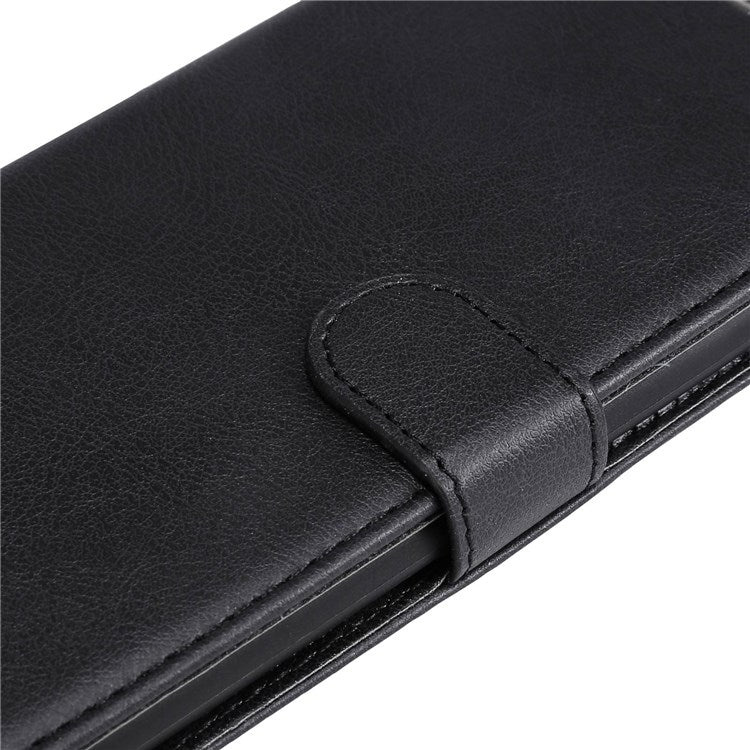 KT Leather Series-2 for Google Pixel 7 Pro 5G PU Leather Case Wallet Design Folio Stand Cover with Strap - Black